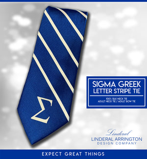 LD Sigma Greek Ltr. Stripe Tie