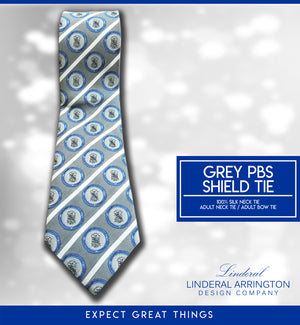 LD Grey PBS Shield Tie