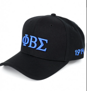 PBS GREEK LTR CAP BLK